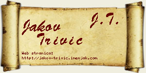 Jakov Trivić vizit kartica